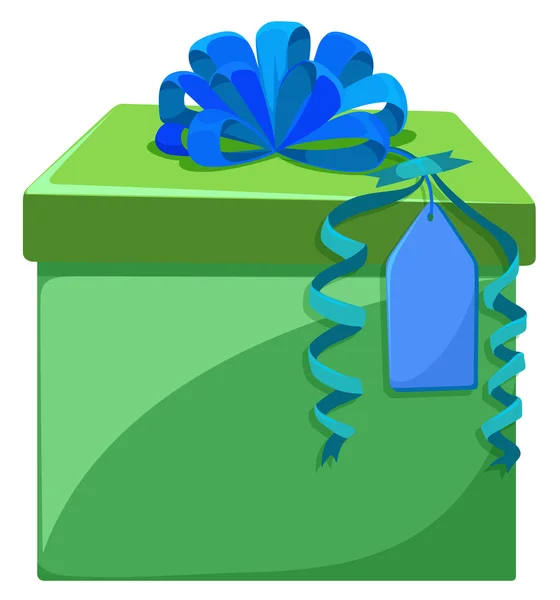 Caja de regalo con cinta azul — Archivo Imágenes Vectoriales