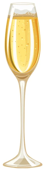 Ein Glas Weißwein — Stockvektor