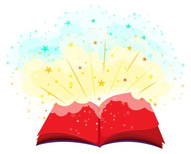 Büyü ile dolu açık kitap