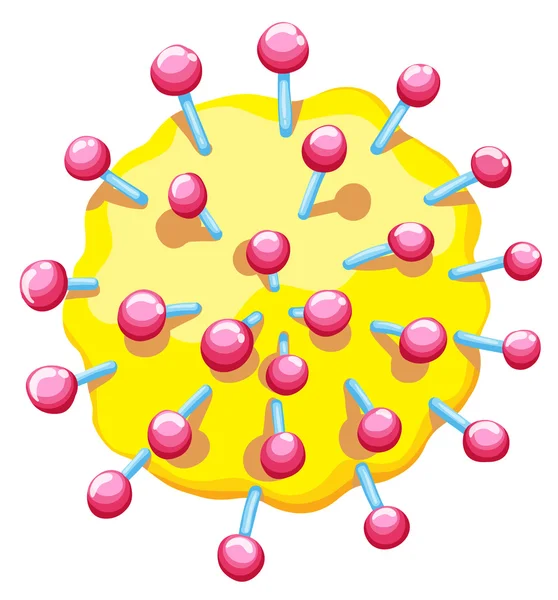 Enskild cell av virus — Stock vektor