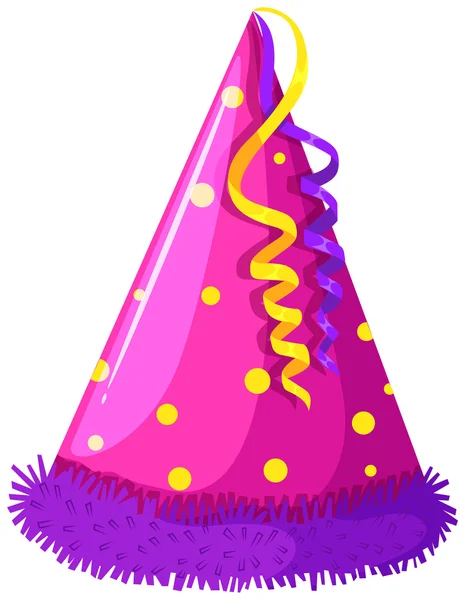 Party hat with decoration — Stock Vector