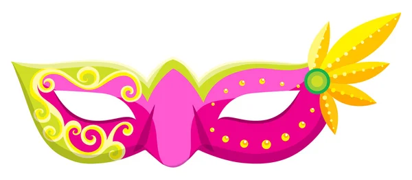 Party mask in pink color — Stock Vector