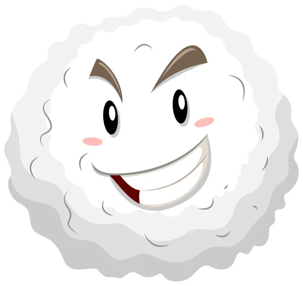 Globuli bianchi con volto felice — Vettoriale Stock