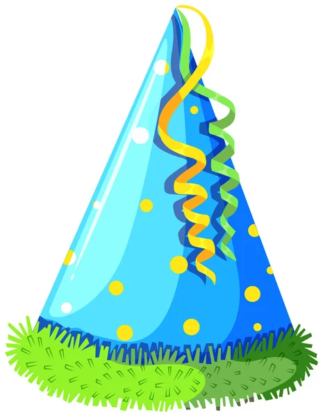 Sombrero de fiesta con color azul — Vector de stock