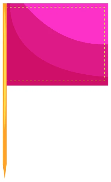 Bandera cuadrada en color rosa — Vector de stock