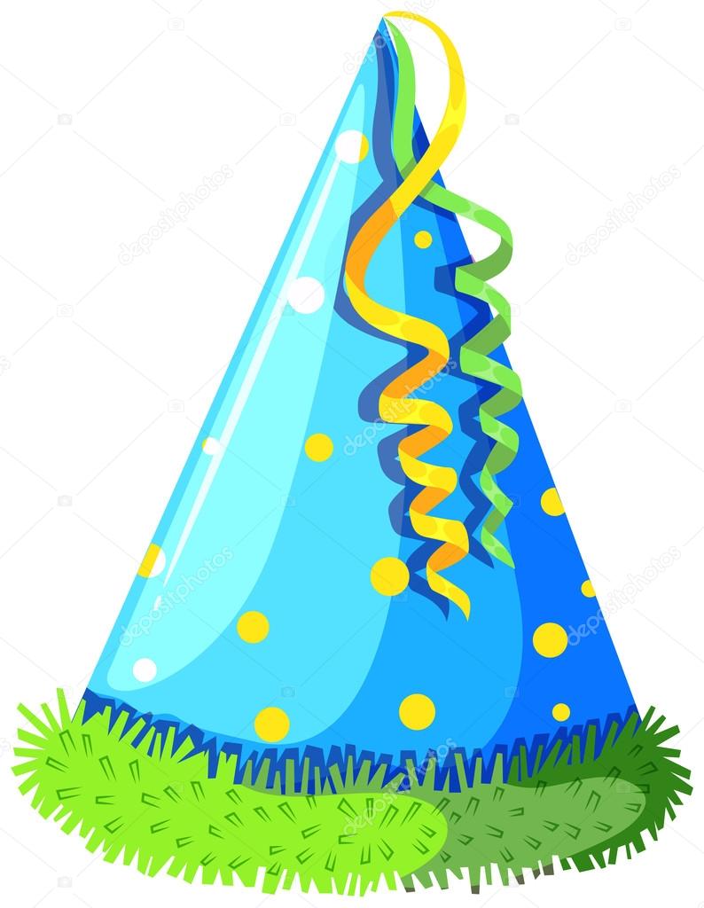 Party hat with blue color