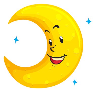 Mutlu yüz ile moon