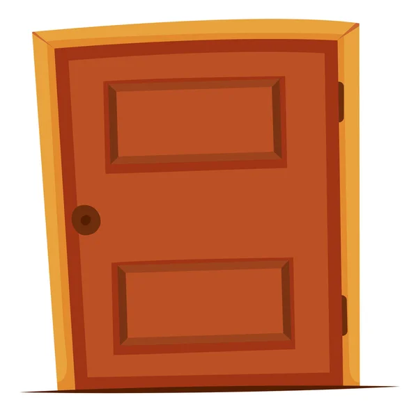 Ξύλινη πόρτα με στρογγυλό πόμολο — Διανυσματικό Αρχείο