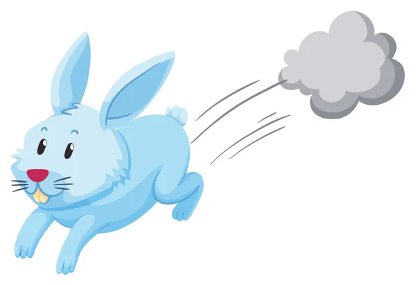 可爱的兔子跑单 — 图库矢量图片