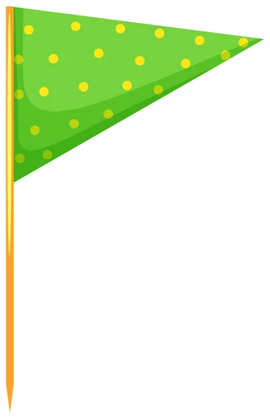 Bandera de comida en color verde — Vector de stock