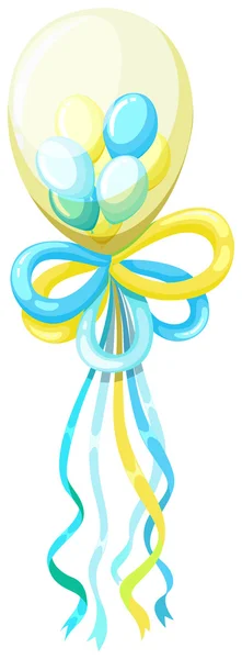 Globos amarillos y azules — Vector de stock