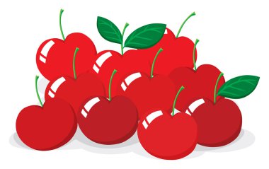 Kök ile kırmızı kiraz