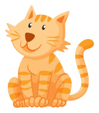 Kedi tek başına oturan zencefil