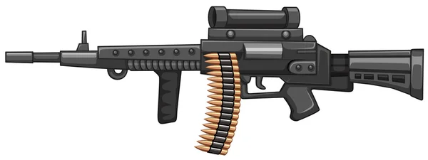 Rifle gun with bullets — Stock Vector