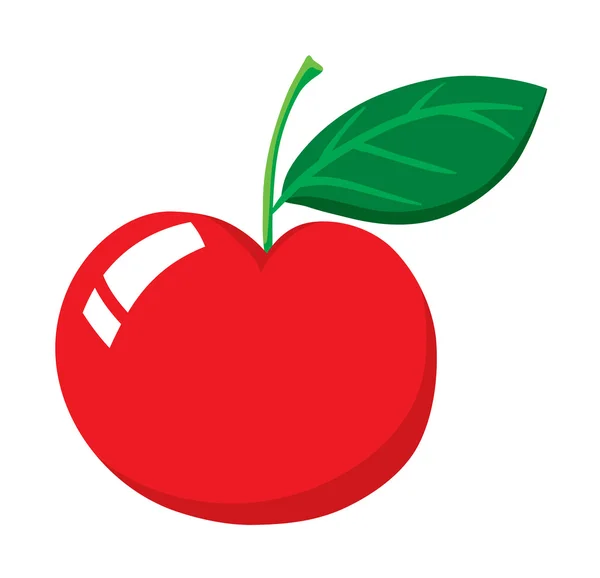 Čerstvé červené cherry s kmenových — Stockový vektor