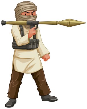 Bazuka ve kurşun paketi ile terör