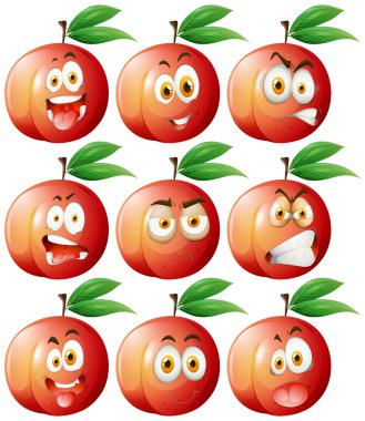 Yüz ifadeleri ile şeftali