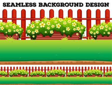 Çiçekler ve çim Bahçe arka plan
