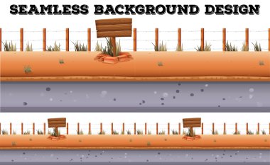 Çit ve kaldırım sorunsuz arka plan tasarımı