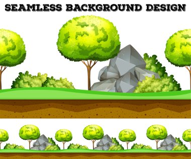 Ağaç ve çim sorunsuz arka plan tasarımı