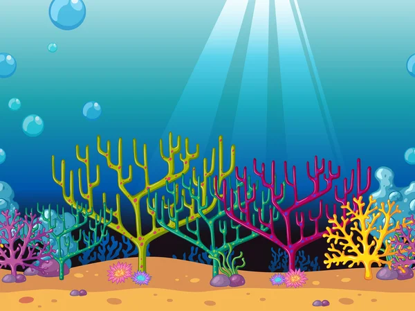 Koraalriffen onder de Oceaan — Stockvector