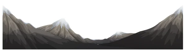 Гірський хребет зі снігом зверху — стоковий вектор
