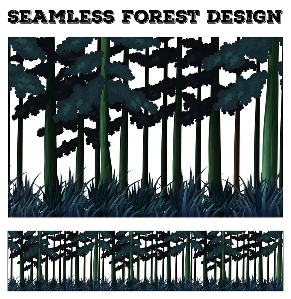 Бесшовный дизайн зеленых лесов — стоковый вектор