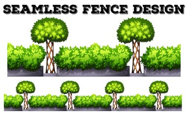 Yeşil çalılar ile sorunsuz çit