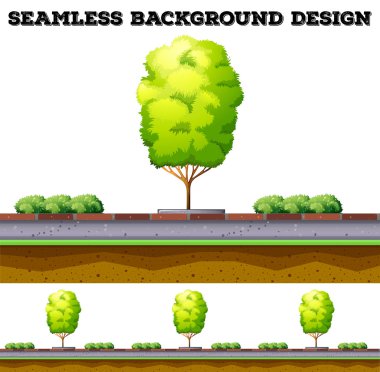 Ağaçlı yolda kesintisiz arka plan