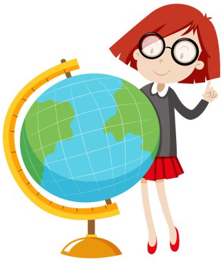 Küçük kız tarafından Dünya ayakta