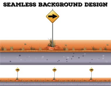 Trafik işaretleri ile sorunsuz arka plan