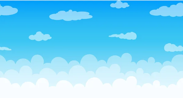 Nubes inconsútiles flotando en el cielo — Vector de stock