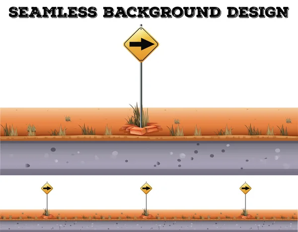 Бесшовный фон с дорожным знаком — стоковый вектор