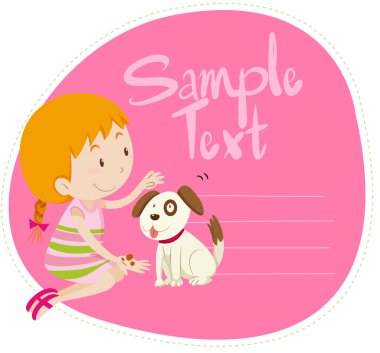 Kız ve köpek ile sınır tasarlamak