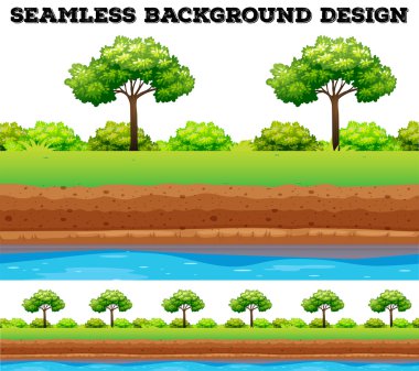 Ağaç ve bush ile yeşil alan
