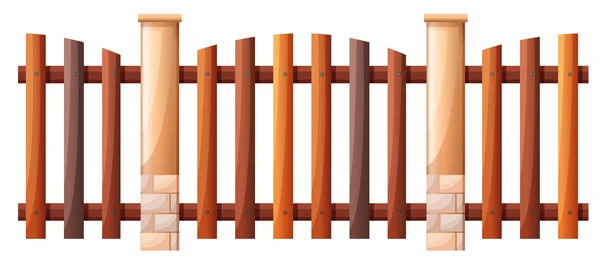 Seamless wooden fence design — Stock Vector