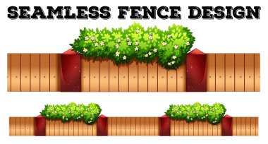 Sorunsuz çit tasarım çiçek