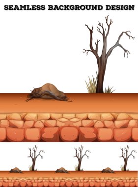 Çöl ve ağaç ile sorunsuz arka plan