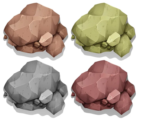 Diferente color de rocas naturales — Archivo Imágenes Vectoriales