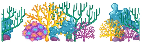 Fundo sem costura com recife de coral —  Vetores de Stock