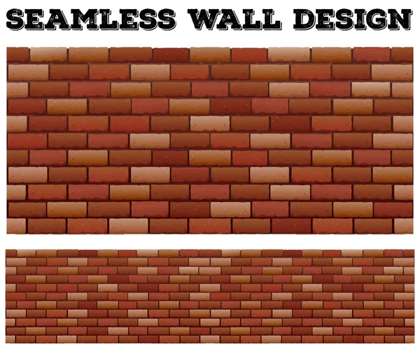 Design del muro di mattoni senza soluzione di continuità — Vettoriale Stock