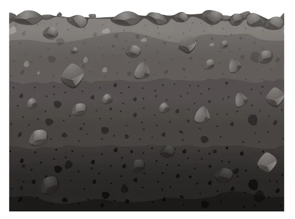 シームレスな黒い土の設計 — ストックベクタ