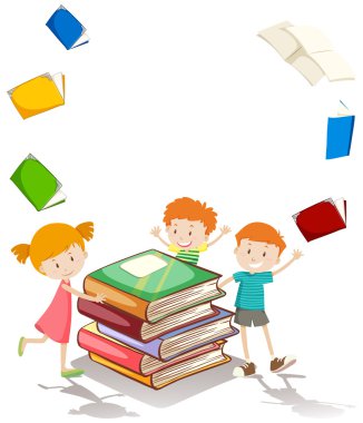 Çocuk ve kitaplar ile sınır tasarlamak