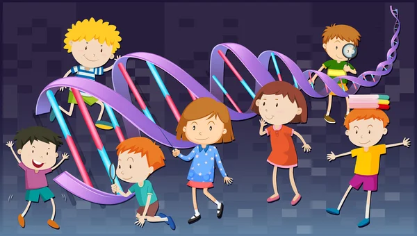 Dzieci z Dna diagramu — Wektor stockowy