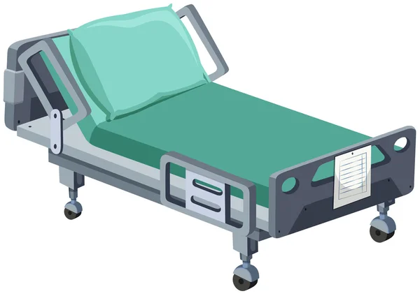 Cama de hospital com rodas — Vetor de Stock