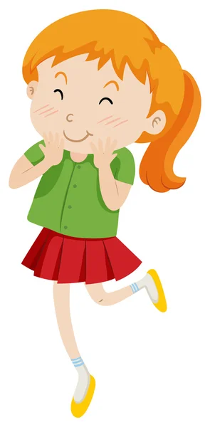 Little girl with happy face — Stock Vector