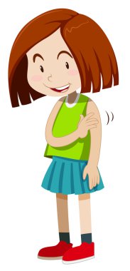 Küçük kız utangaç