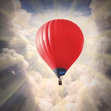 sıcak hava balonu gökyüzüne.