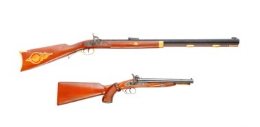 Two vintage weapons from american history clipart