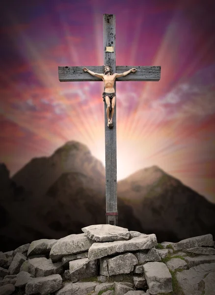 Jesus Christus am Kreuz. — Stockfoto